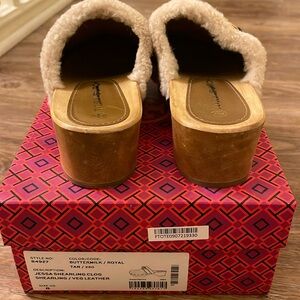 Tory Burch Shearling Clogs size 8